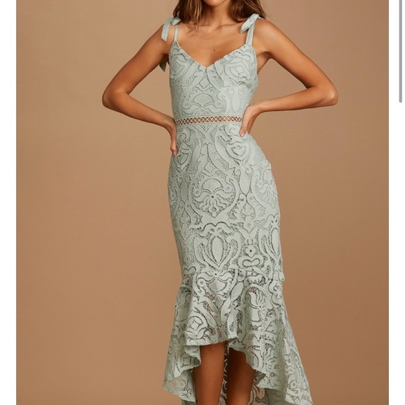 Lulus Dresses & Skirts - NWT lulus sage green lace dress